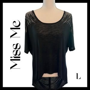 NWOT Miss Me Black top